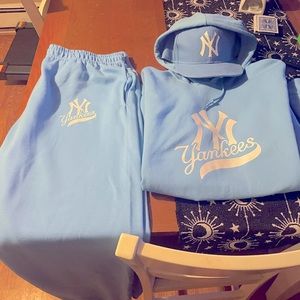 NY YANKEES Hat/Hoodie/Pants combo. (NOT SOLD IN STORES) Custom made.